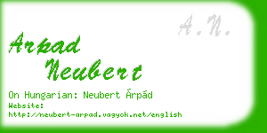 arpad neubert business card